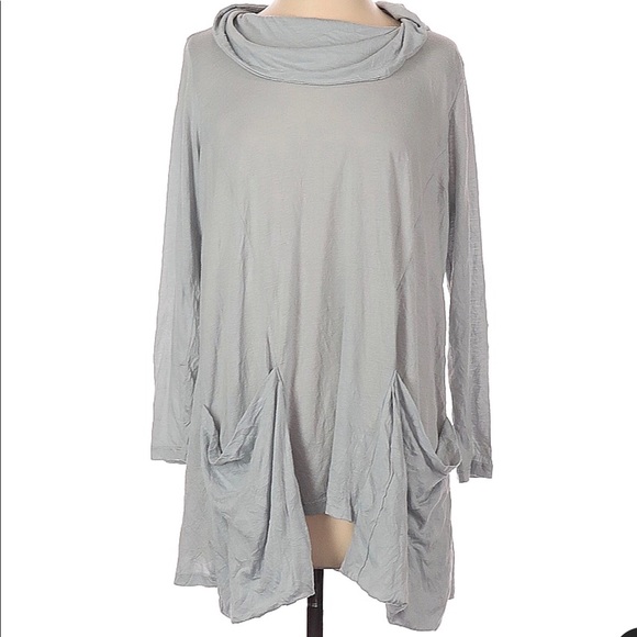 Comfy USA Gray Oversized Tunic top XS - Picture 1 of 7